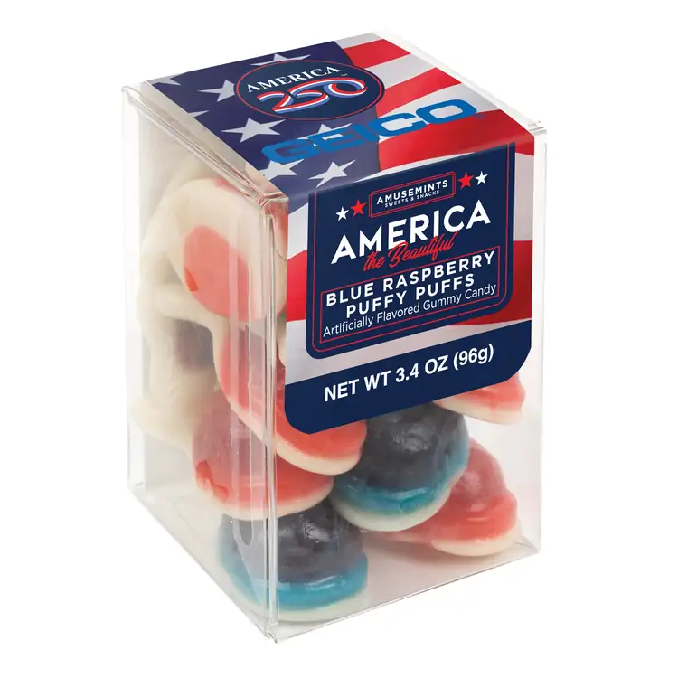 America 250- Short Acetate-Gummy Filled Whales