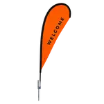 Small Double Sided Teardrop Flag Kit with Ground Spike