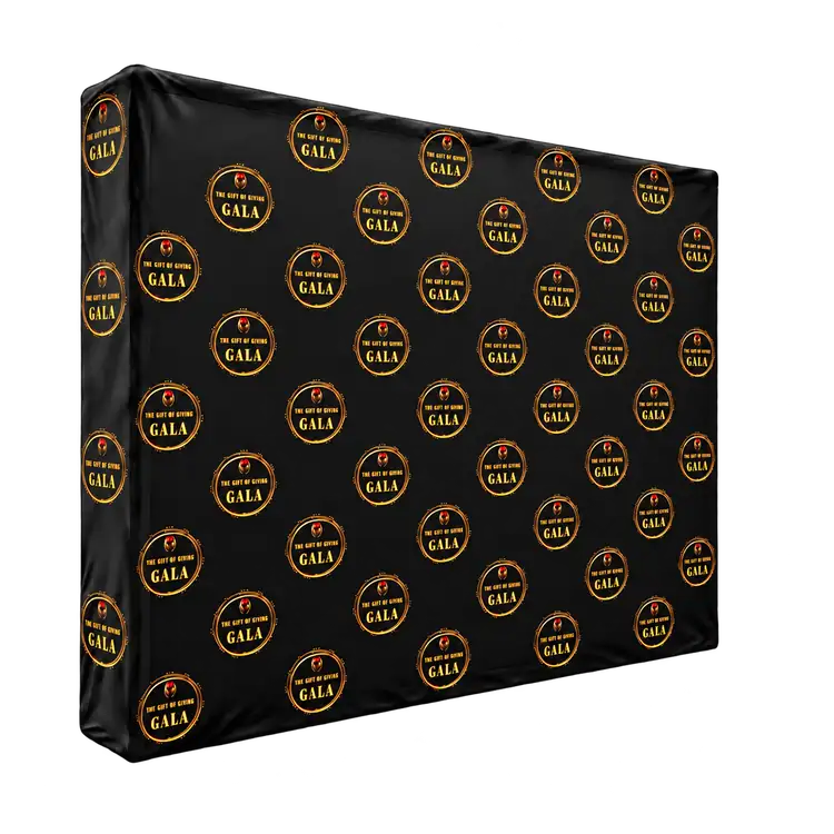 Small Pop-Up Backwall Kit with Blockout Fabric with Wrap End Caps