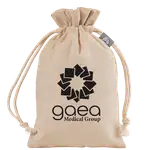 Petit sac-cadeau à cordon Baku en mélange de coton recyclé 4 oz