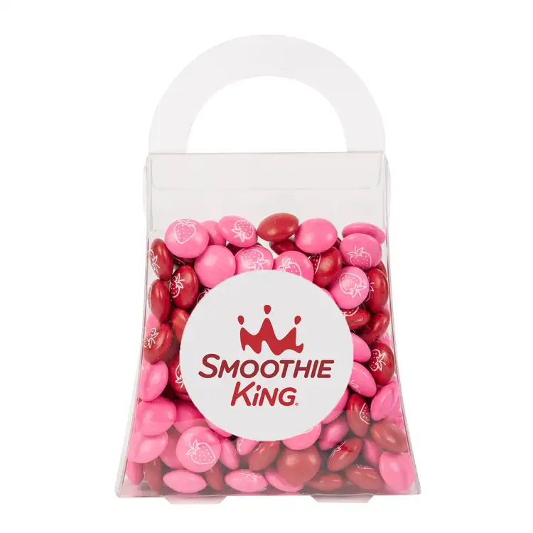 Petit sac cadeau en acétate de boutons de chocolat imprimés 3.65 oz