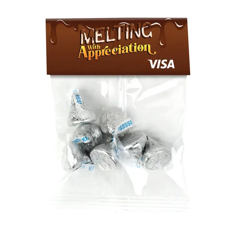 Small Header Bag with Hershey's Chocolate Kisses 1 oz