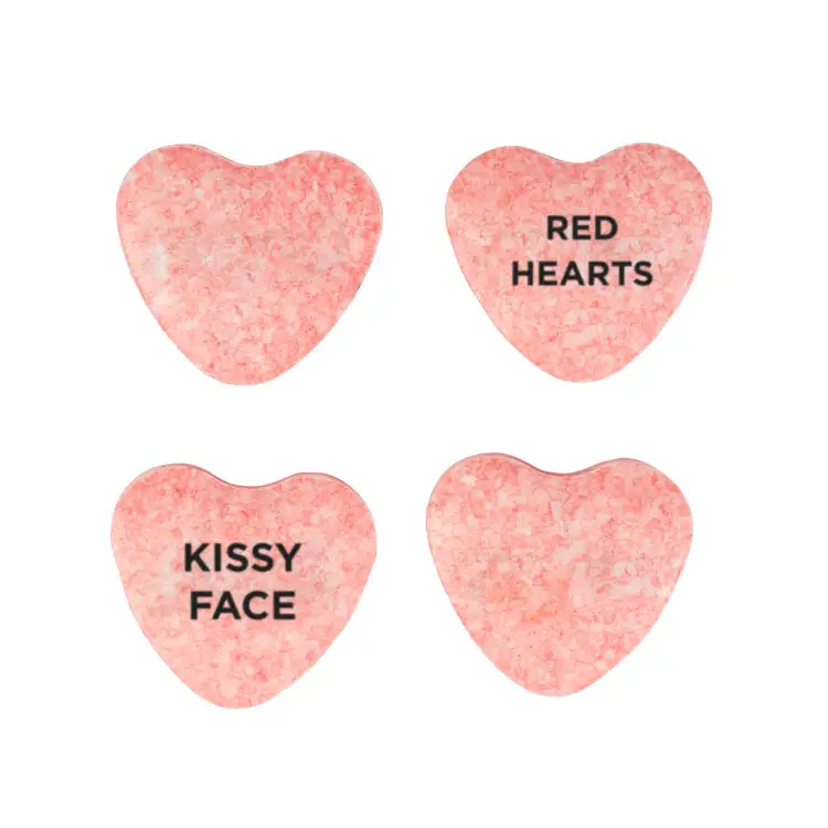 Petit sachet à carton supérieur de bonbons en coeur imprimés #3