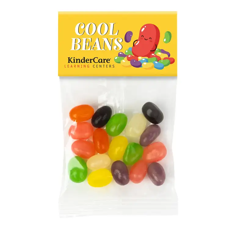 Petit sachet à carton supérieur de bonbons haricots 1 oz