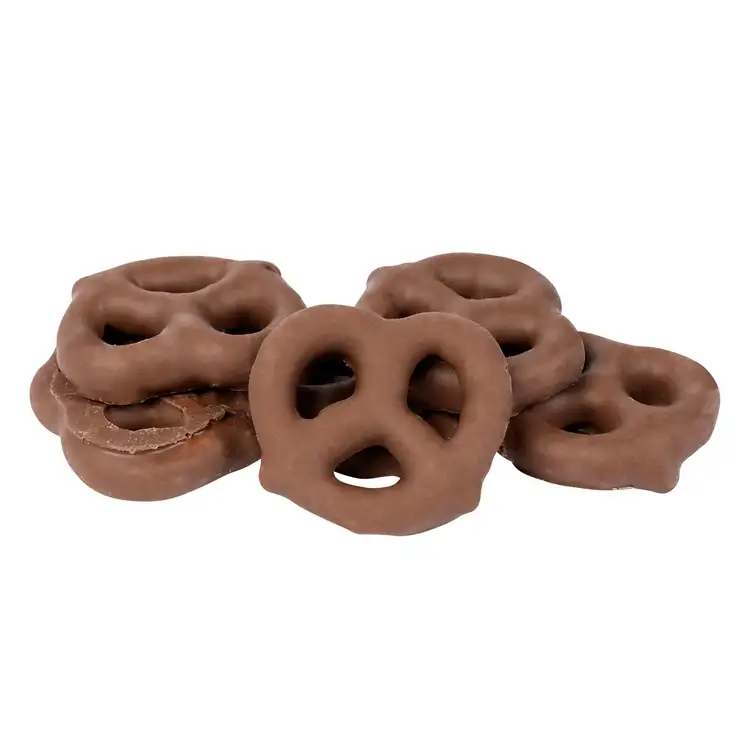 Petit sachet à carton supérieur de mini bretzels au chocolat au lait 1 oz #3