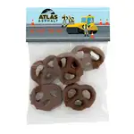 Petit sachet à carton supérieur de mini bretzels au chocolat au lait 1 oz