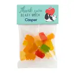 Petit sachet à carton supérieur d’oursons en gélatine 1 oz