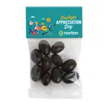 Petit sachet à cartonnette d’amandes au chocolat noir 1 oz