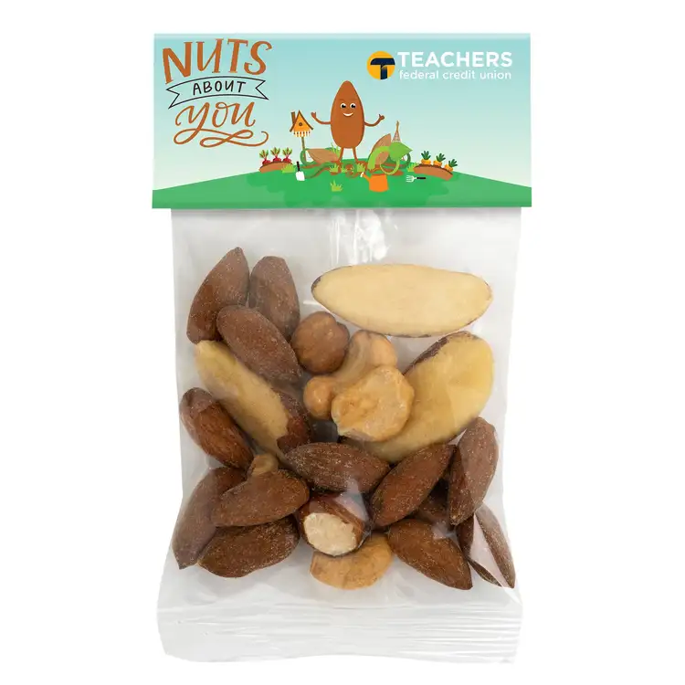 Small Header Bag with Deluxe Mixed Nuts 1 oz