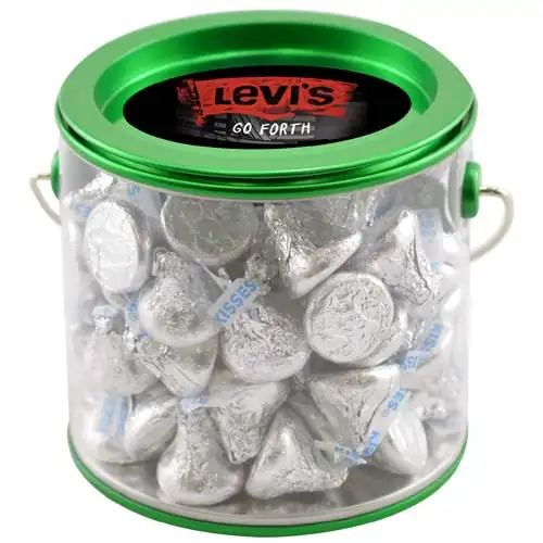 Small Clear Pail with Hershey’s Kisses chocolates #2