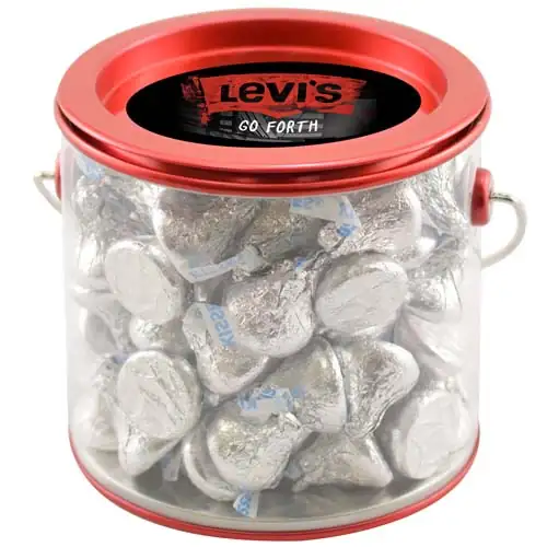 Small Clear Pail with Hershey’s Kisses chocolates #3