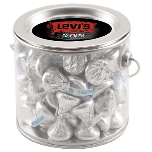 Small Clear Pail with Hershey’s Kisses chocolates #4
