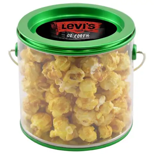Small Clear Pail with Caramel popcorn #2