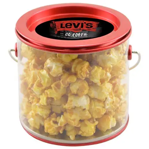 Small Clear Pail with Caramel popcorn #3
