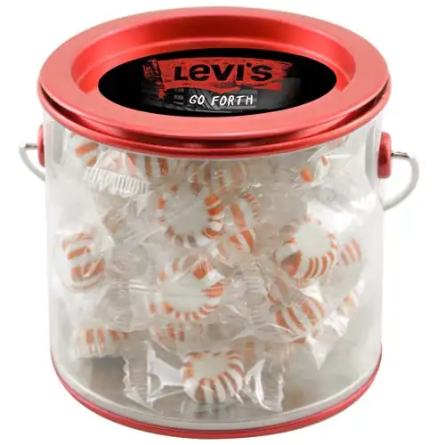 Small Clear Pail with Starlight peppermint mints #3