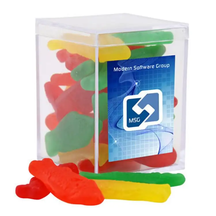 Small Acrylic Box with Swedish Fish candies