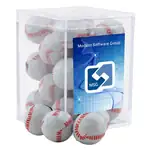 Petite boîte en acrylique de chocolats en forme de balle de baseball