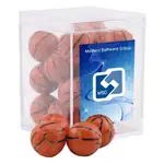 Petite boîte en acrylique de chocolats en forme de ballon de basketball