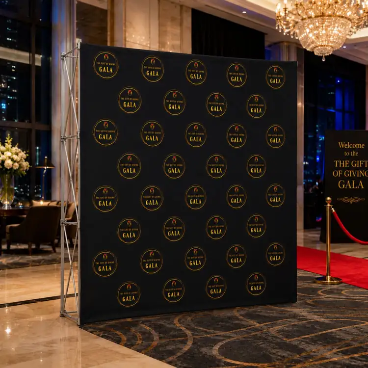 Small Replacement Pop-Up Backwall Graphic with Blockout Fabric #2