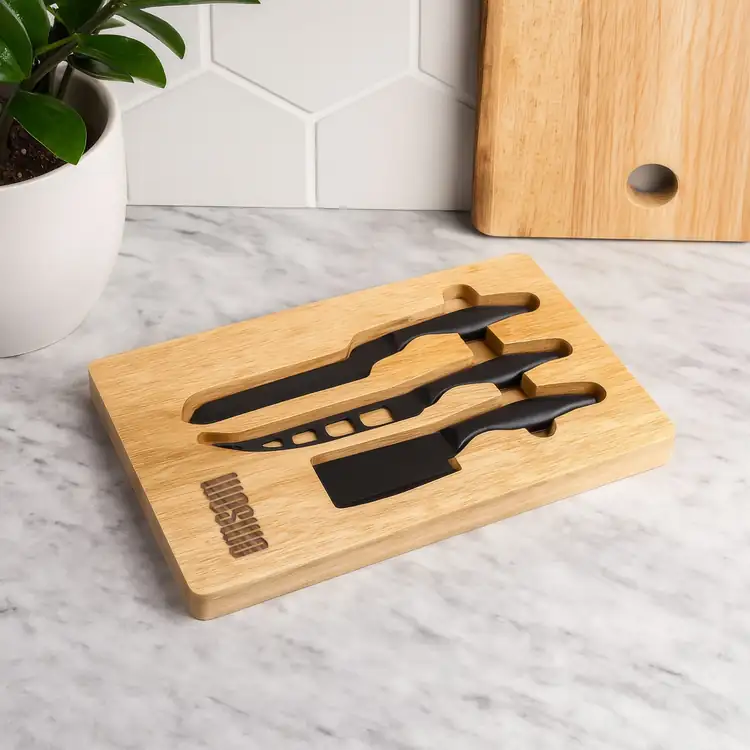 Barossa Cheese Serving Board with Three Knives #6