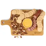 Bamboo Board with Cheese and Snacks