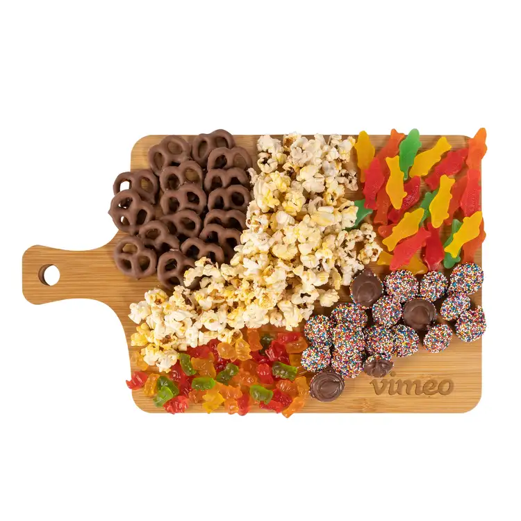 Movie Night Bamboo Snack Board