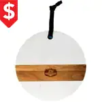 Calacatta Round Marble and Acacia Board