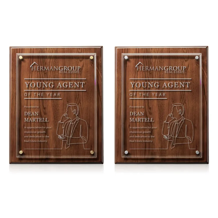 Caledon Plaque - Walnut Gold #14