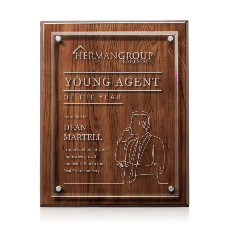 Caledon Plaque - Walnut Gold #16