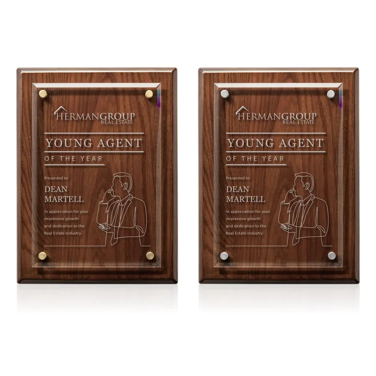 Caledon Plaque - Walnut Gold #8