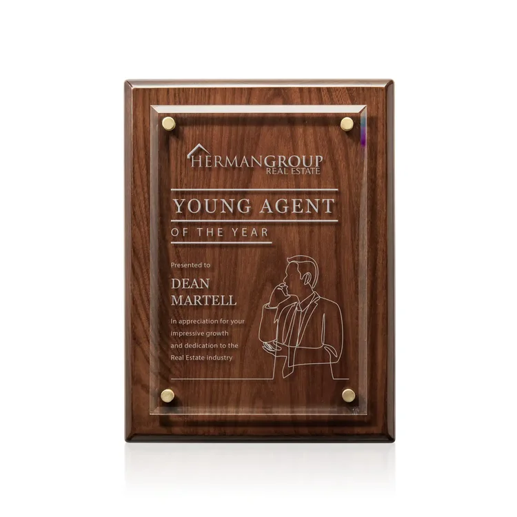 Caledon Plaque - Walnut Gold #9