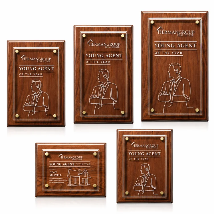 Caledon Plaque - Walnut Gold