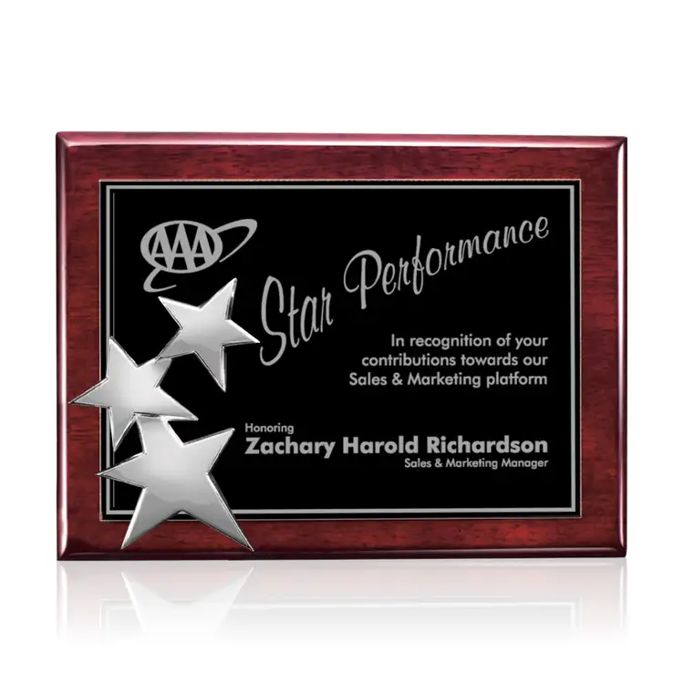 Constellation Plaque - Rosewood/Chrome 10.5 x 13 in