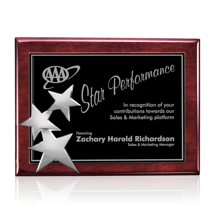 Constellation Plaque - Rosewood/Chrome 12 x 15 in