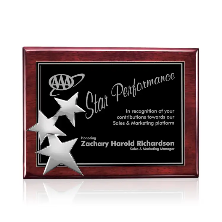 Constellation Plaque - Rosewood/Chrome 8 x 10 in