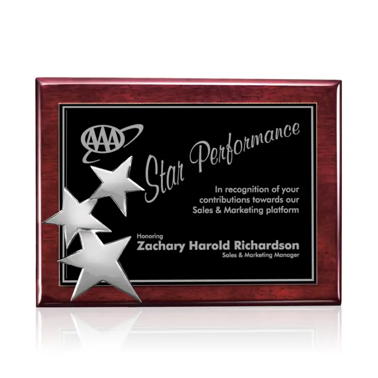 Constellation Plaque - Rosewood/Chrome 9 x 12 in