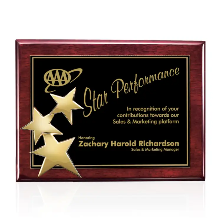 Constellation Plaque - Rosewood/Gold 12 x 15 in