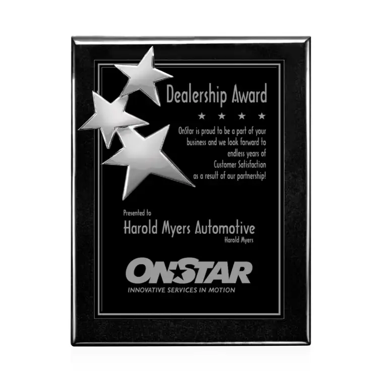 Constellation Plaque - Black/Chrome 10.5 x 13 in