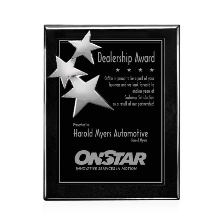 Constellation Plaque - Black/Chrome 9 x 12 in
