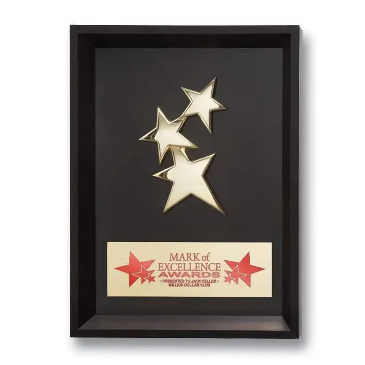 Framed Constellation Award Plaque - Black/Gold