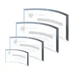 Plaque Crescent en cristal Starfire - Gravure