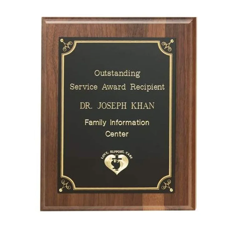 Plaque Filigree - Walnut/Black