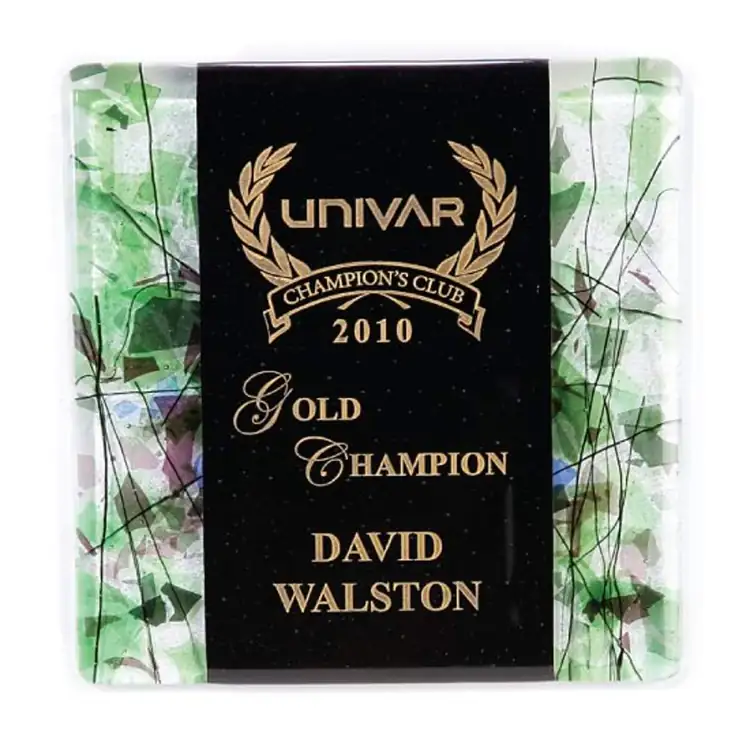 Fusion Wall Glass Plaque #10