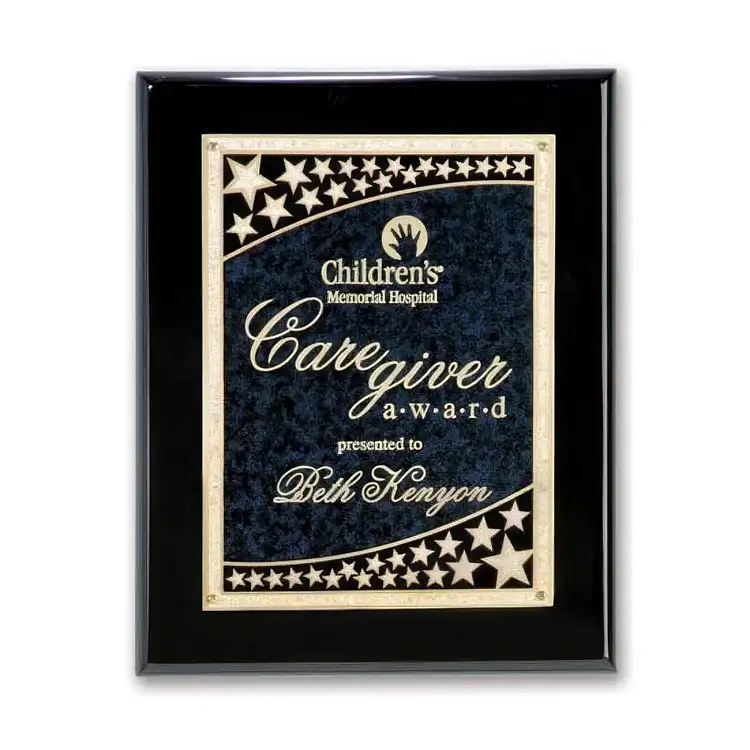 Plaque Galaxy - Noir/Bleu 8 x 10 po