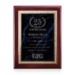 Plaque Gemstone en bois de rose - Bois de Rose/Lapis 8 x 10 po