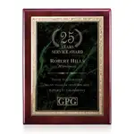 Plaque Gemstone en bois de rose - Bois de Rose/Verdi 9 x 12 po