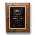 Plaque Gemstone en noyer - Noyer/Garnetine 9 x 12 po