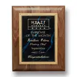 Plaque Gemstone en noyer - Noyer/Lapis 9 x 12 po