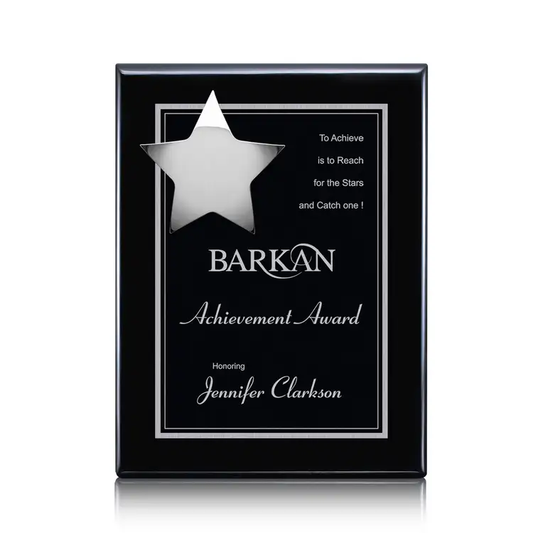 Hollister Plaque - Black/Chrome 7 x 9 in