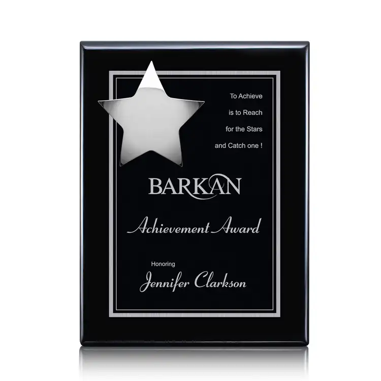 Hollister Plaque - Black/Chrome 8 x 10 in